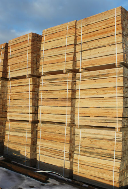 Pine pallet lumber